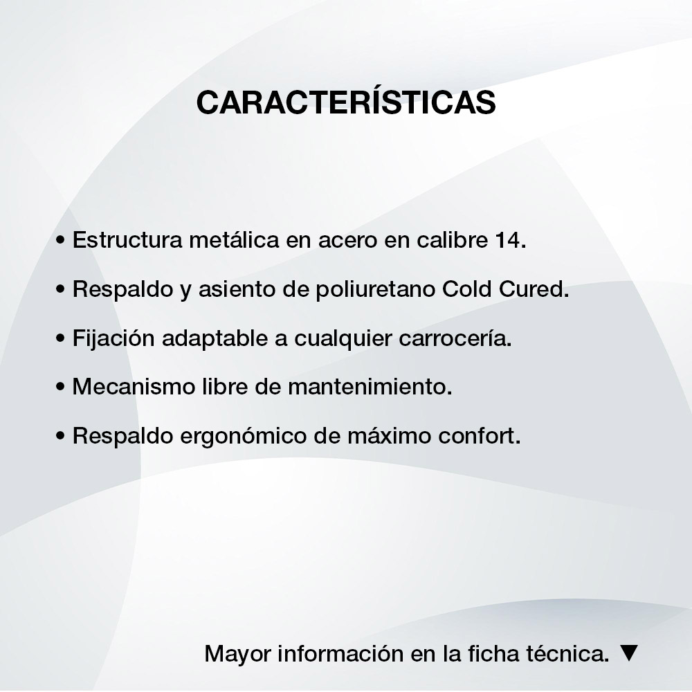 Características Asiento Millenium